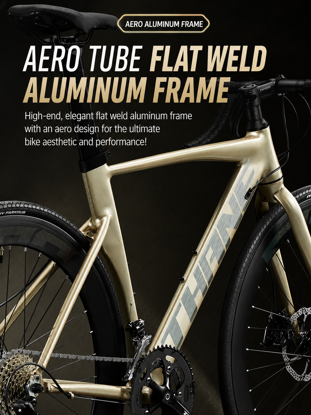 Crack Stone aluminum alloy flat handlebar road bike