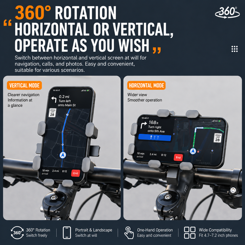 Mountain bike phone holder, photography shockproof mount